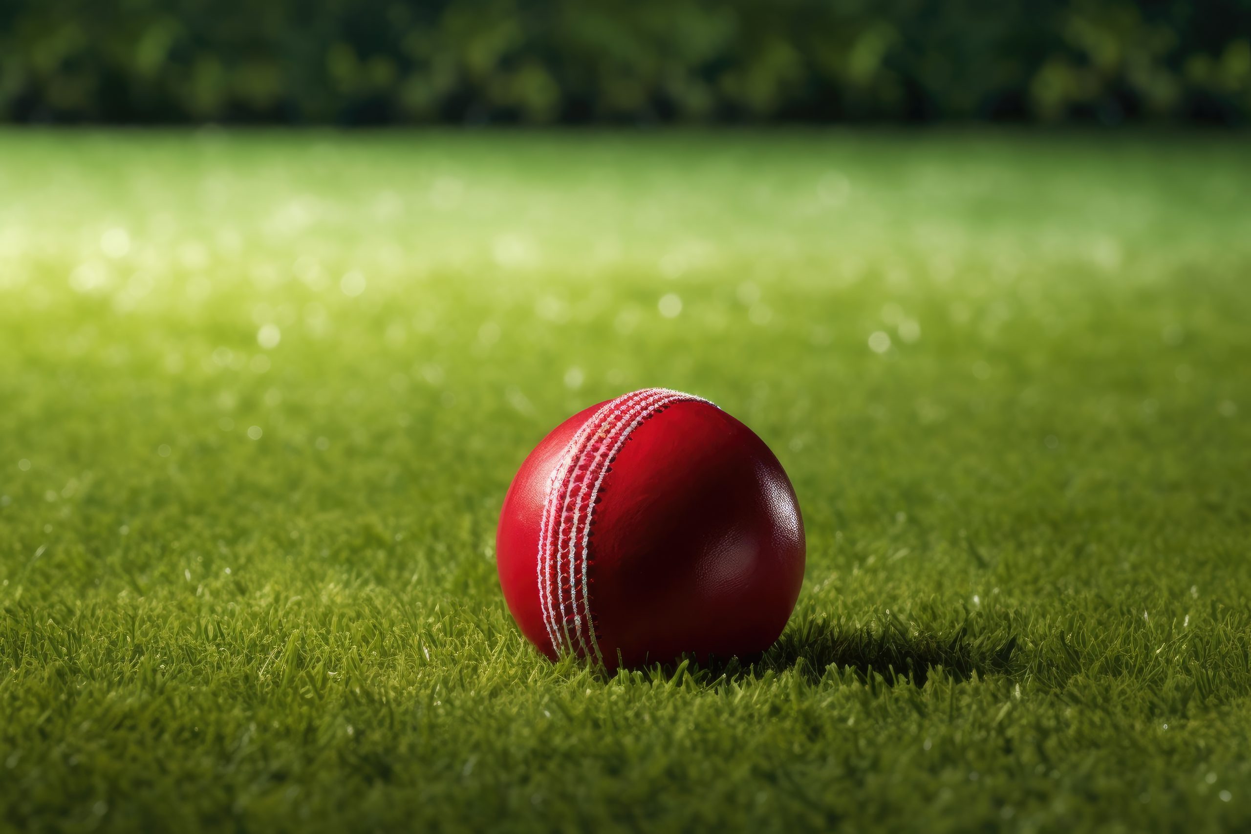 red cricket ball seen on grass 2026 01 06 10 13 38 utc